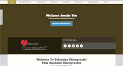 Desktop Screenshot of drvalentinechiro.com